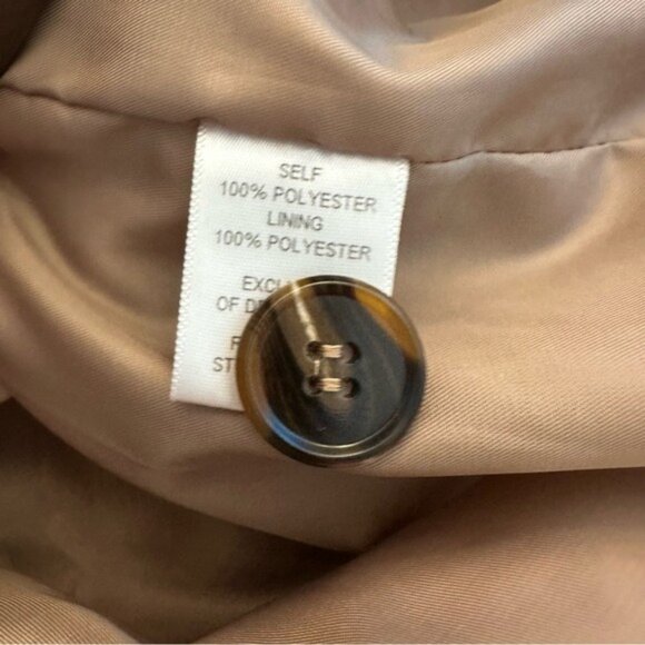 The Brass Monkey Tan Oversize Quilted Jacket Coat Size Medium Boho Military - Picture 8 of 12